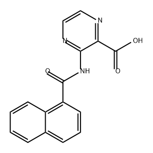 2-Pyrazinecarboxylic acid, 3-[(1-naphthalenylcarbonyl)amino]- Struktur