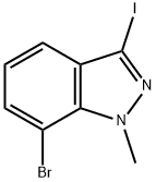 1H-Indazole, 7-bromo-3-iodo-1-methyl- Struktur