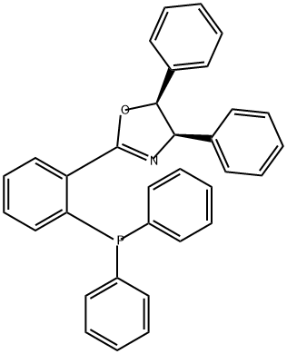 Oxazole, 2-[2-(diphenylphosphino)phenyl]-4,5-dihydro-4,5-diphenyl-, (4R,5S)- Struktur