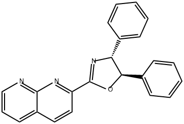 1,8-Naphthyridine, 2-[(4R,5R)-4,5-dihydro-4,5-diphenyl-2-oxazolyl]- Struktur