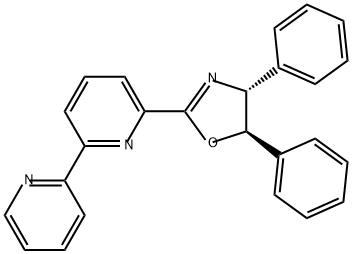 2,2'-Bipyridine, 6-[(4R,5R)-4,5-dihydro-4,5-diphenyl-2-oxazolyl]- Struktur