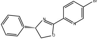 Pyridine, 5-bromo-2-[(4S)-4,5-dihydro-4-phenyl-2-oxazolyl]- Struktur