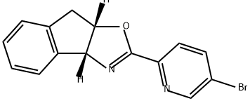 8H-Indeno[1,2-d]oxazole, 2-(5-bromo-2-pyridinyl)-3a,8a-dihydro-, (3aR,8aS)- Struktur