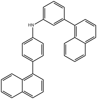 Benzenamine, 3-(1-naphthalenyl)-N-[4-(1-naphthalenyl)phenyl]- Struktur