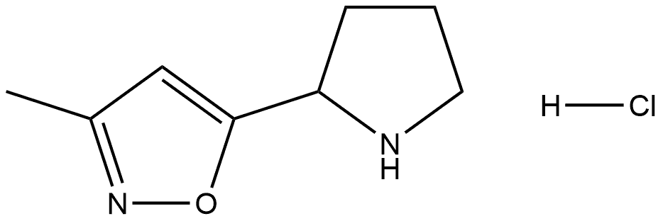 3-methyl-5-(pyrrolidin-2-yl)isoxazole hydrochloride Struktur