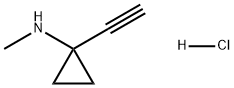 Cyclopropanamine, 1-ethynyl-N-methyl-, hydrochloride (1:1) Struktur