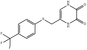 2,3-Pyrazinedione, 1,4-dihydro-5-[[[4-(trifluoromethyl)phenyl]thio]methyl]- Struktur