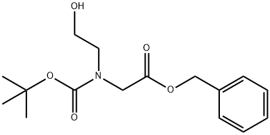 Glycine, N-[(1,1-dimethylethoxy)carbonyl]-N-(2-hydroxyethyl)-, phenylmethyl ester Struktur