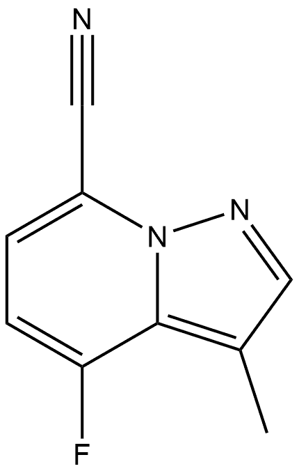 4-fluoro-3-methylpyrazolo[1,5-a]pyridine-7-nitrile Struktur