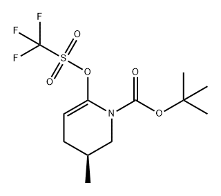 1(2H)-Pyridinecarboxylic acid, 3,4-dihydro-3-methyl-6-[[(trifluoromethyl)sulfonyl]oxy]-, 1,1-dimethylethyl ester, (3S)- Struktur