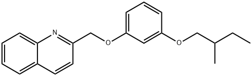 Quinoline, 2-[[3-(2-methylbutoxy)phenoxy]methyl]- Struktur