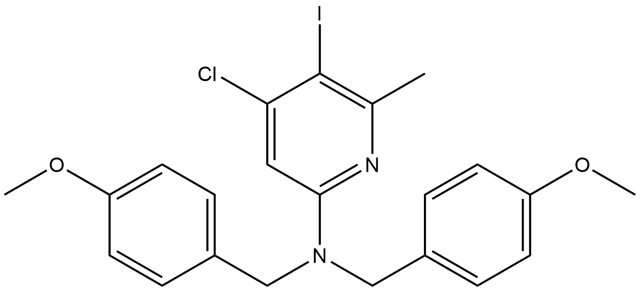 4-chloro-5-iodo-N,N-bis[(4-methoxyphenyl)methyl]-6-methyl-pyridin-2-amine|