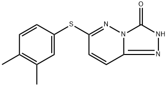 1,2,4-Triazolo[4,3-b]pyridazin-3(2H)-one, 6-[(3,4-dimethylphenyl)thio]- Struktur