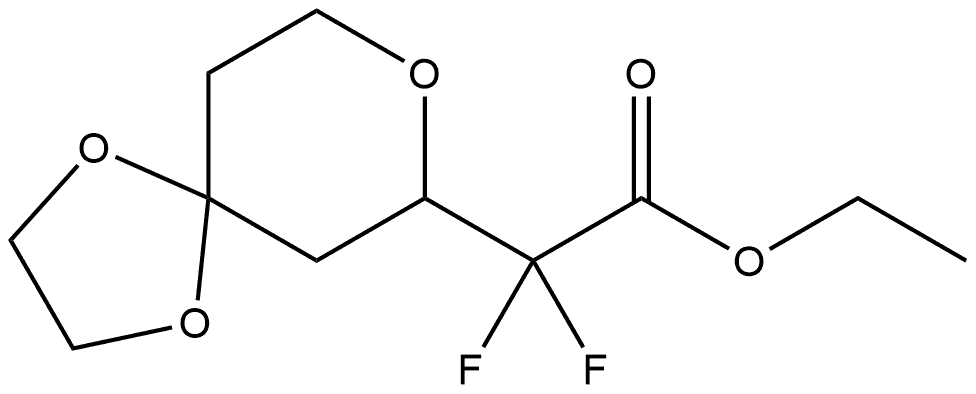 ethyl 2,2-difluoro-2-(1,4,8-trioxaspiro[4,5]decan-7-yl)acetate Struktur