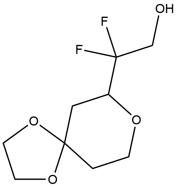 2,2-difluoro-2-(1,4,8-trioxaspiro[4,5]decan-7-yl)ethan-1-ol Struktur