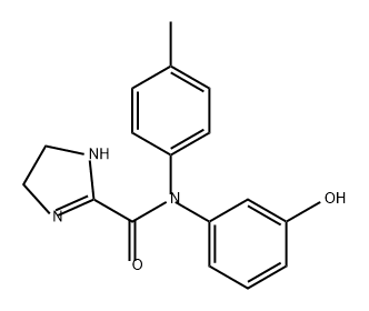 1H-Imidazole-2-carboxamide, 4,5-dihydro-N-(3-hydroxyphenyl)-N-(4-methylphenyl)- Struktur