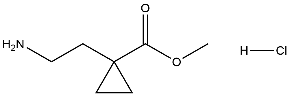 methyl 1-(2-aminoethyl)cyclopropane-1-carboxylate hydrochloride Struktur