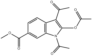 Methyl 1,3-diacetyl-2-(acetyloxy)-1H-indole-6-carboxylate Struktur