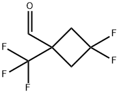 3,3-Difluoro-1-(trifluoromethyl)cyclobutanecarboxaldehyde Struktur