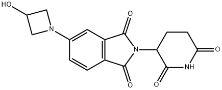 2-(2,6-Dioxo-3-piperidinyl)-5-(3-hydroxy-1-azetidinyl)-1H-isoindole-1,3(2H)-dione Struktur