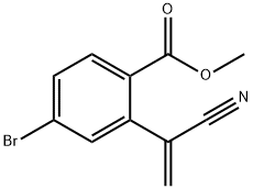 Benzoic acid, 4-bromo-2-(1-cyanoethenyl)-, methyl ester Struktur