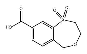 5H-4,1-Benzoxathiepin-8-carboxylic acid, 2,3-dihydro-, 1,1-dioxide Struktur