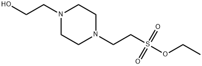 1-Piperazineethanesulfonic acid, 4-(2-hydroxyethyl)-, ethyl ester Struktur