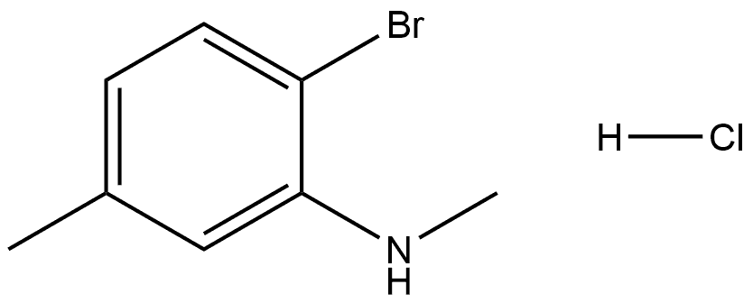 Benzenamine, 2-bromo-N,5-dimethyl-, hydrochloride (1:1) Struktur