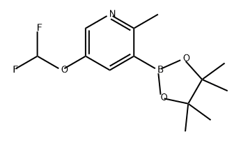 Pyridine, 5-(difluoromethoxy)-2-methyl-3-(4,4,5,5-tetramethyl-1,3,2-dioxaborolan-2-yl)- Struktur