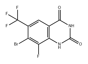 2,4(1H,3H)-Quinazolinedione, 7-bromo-8-fluoro-6-(trifluoromethyl)- Struktur