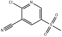 2-Chloro-5-(methylsulfonyl)-3-pyridinecarbonitrile Struktur