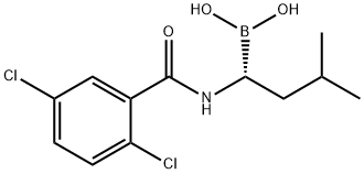 Boronic acid, B-[(1R)-1-[(2,5-dichlorobenzoyl)amino]-3-methylbutyl]- Struktur