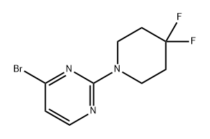 Pyrimidine, 4-bromo-2-(4,4-difluoro-1-piperidinyl)- Struktur