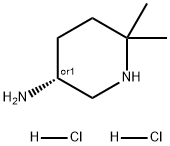 3-Piperidinamine, 6,6-dimethyl-, hydrochloride (1:2), (3R)-rel- Struktur