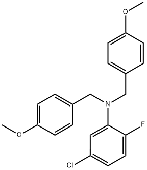 Benzenemethanamine, N-(5-chloro-2-fluorophenyl)-4-methoxy-N-[(4-methoxyphenyl)methyl]- Struktur