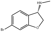 3-Benzofuranamine, 6-bromo-2,3-dihydro-N-methyl-, (3S)- Struktur