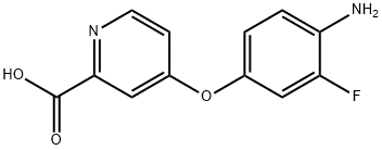 2-Pyridinecarboxylic acid, 4-(4-amino-3-fluorophenoxy)- Struktur