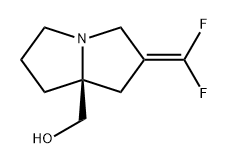 1H-Pyrrolizine-7a(5H)-methanol, 2-(difluoromethylene)tetrahydro-, (7aS)- Struktur