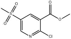 Methyl 2-chloro-5-(methylsulfonyl)-3-pyridinecarboxylate Struktur