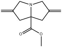 1H-Pyrrolizine-7a(5H)-carboxylic acid, tetrahydro-2,6-bis(methylene)-, methyl ester Struktur