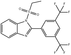 1H-Benzimidazole, 2-[3,5-bis(trifluoromethyl)phenyl]-1-(ethylsulfonyl)- Struktur