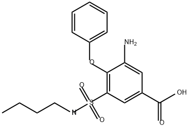 Benzoic acid, 3-amino-5-[(butylamino)sulfonyl]-4-phenoxy- Struktur