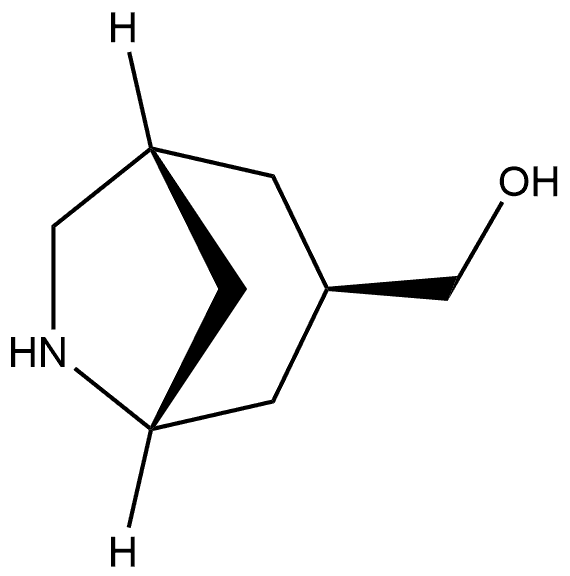 (1R,3R,5R)-6-Azabicyclo[3.2.1]octane-3-methanol Struktur