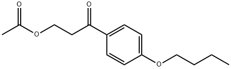 1-Propanone, 3-(acetyloxy)-1-(4-butoxyphenyl)- Structure