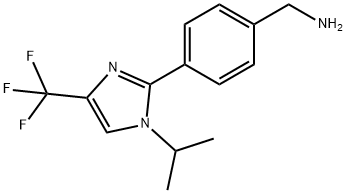 4-[1-(1-Methylethyl)-4-(trifluoromethyl)-1H-imidazol-2-yl]benzenemethanamine Struktur