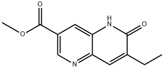 1,5-Naphthyridine-3-carboxylic acid, 7-ethyl-5,6-dihydro-6-oxo-, methyl ester Struktur