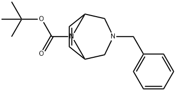 1,1-Dimethylethyl 3-(phenylmethyl)-3,8-diazabicyclo[3.2.1]oct-6-ene-8-carboxylate Struktur