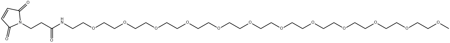 N-3,6,9,12,15,18,21,24,27,30,33,36-Dodecaoxaheptatriacont-1-yl-2,5-dihydro-2,5-dioxo-1H-pyrrole-1-propanamide Struktur