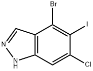 4-Bromo-6-chloro-5-iodo-1H-indazole Struktur