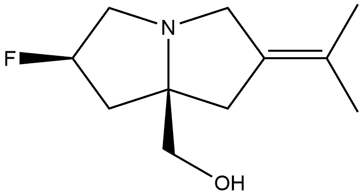 (2R,7aR)-2-Fluorotetrahydro-6-(1-methylethylidene)-1H-pyrrolizine-7a(5H)-methanol Structure